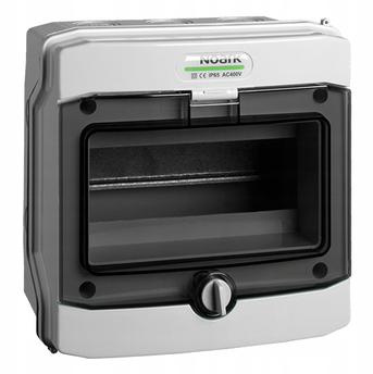 PLASTIKOWA OBUDOWA INSTALACYJNA Natynkowa IP65, 1x6 modułów. PHS 6T NOARK 113262