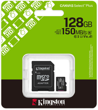 Karta pamięci microSD 128GB Kingston Canvas Select Plus microSDXC C10 UHS-1 128GB
