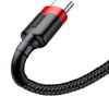 KABEL USB-A / USB-C Baseus Cafule CATKLF-A91 50cm 3A QC 3.0 CZARNO-CZERWONY W OPLOCIE