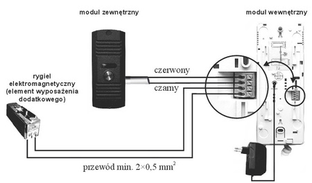 Domofon Eura ADP-20A3 Grafitowo Biały