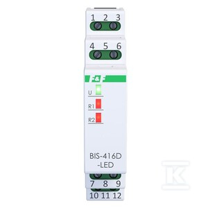 BIS-416D-LED PRZE.BISTA.2 KAN.230V,2X10A