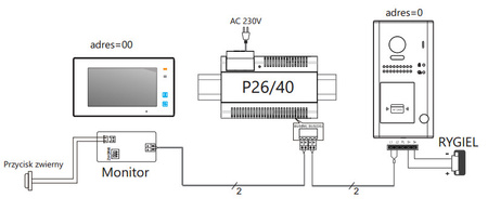 Dwurodzinna stacja bramowa VIDOS DUO S1102A