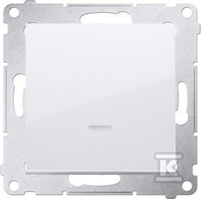 ŁĄCZ.POJ.PODŚW.+RAM.GIPS/IP44 BI.SIMO