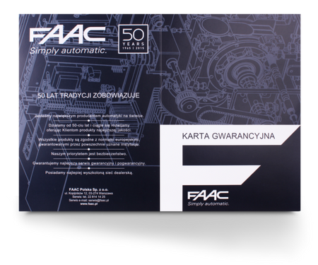 Zestaw Handy 24V - FAAC S418 do 5.4m bram dwuskrzydłowych