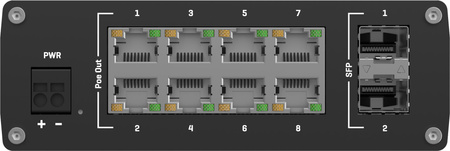 Teltonika TSW200 switch przemysłowy 8xGE 2xSFP PoE (TSW2000000B0) DIN