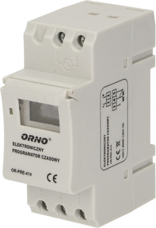 Programator czasowy na szynę DIN ORNO OR-PRE-414