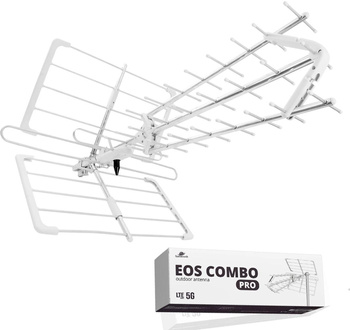 Antena kierunkowa DVB-T2 Spacetronik Eos Pro Combo UHF+VHF LTE 5G (biała)