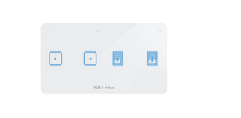 Przewodowy dwupolowy włącznik światła i rolet czarny WSZ-22MP Tech Sterowniki