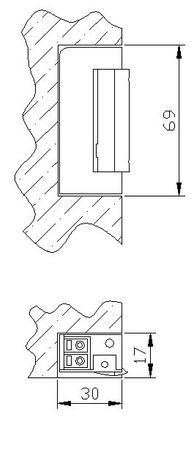 ZACZEP ELEKTRA R5 BEZ BLOK. SYMETR. wąski 16,5mm; 9119