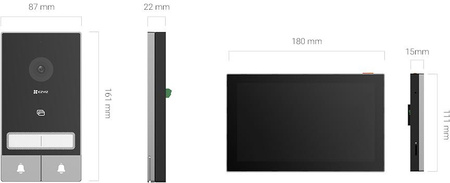 Zestaw wideodomofonowy EZVIZ HP7 z dwoma monitorami