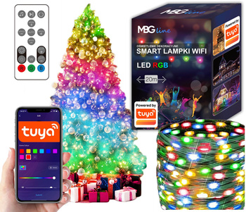 Lampki Choinkowe MBG Smart taśma LED WIFI Tuya 20m USB