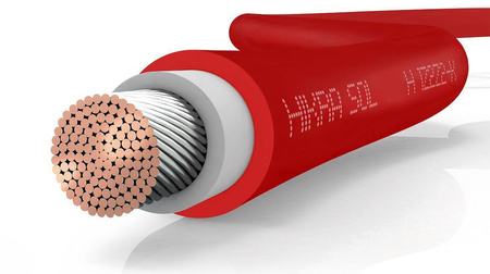 Przewód kabel solarny 4mm2 HIS, Hikra (H1Z2Z2-K) Czerwony 1m