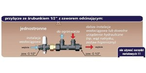 PRZYŁĄCZE CIŚNIEN Z JEDNYM ŚRUBUNKIE