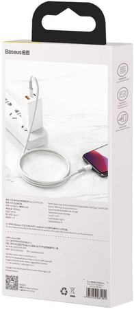 Kabel USB-C / Lightning iPhone Baseus Cafule CATLGD-A02 2m 20W PD Quick Charging Biały