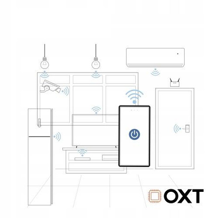 Moduł OXT mini 1 obwód beznapięciowy WiFi Tuya