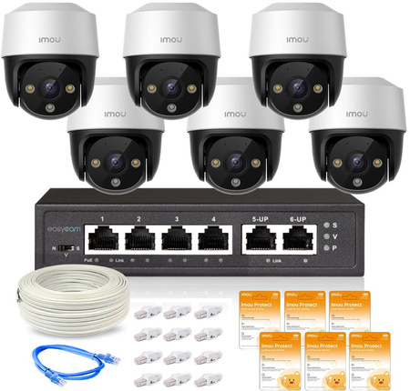 Zestaw 4 kamer IP Imou Cruiser 4MP POE z chmurą Imou Protect Basic