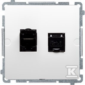 GN.KO.RJ45 POD.6K.BIAŁE +RAM.BIAŁA