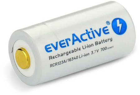 Akumulatorek 16340 / R-CR123 3,7V everActive 700mAh (1 szt.) z zabezpieczeniem
