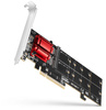 Adapter Axagon PCEM2-ND PCIe 2x NVME M.2