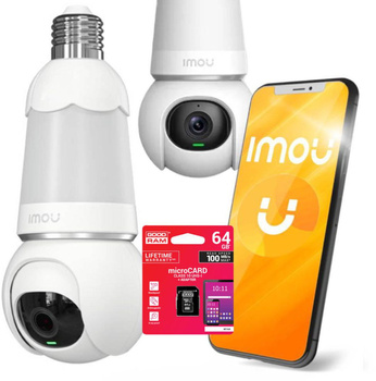 Kamera IP Imou kamera żarówka Bulb Cam 5MP IPC z kartą pamięci 64GB