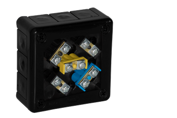 Puszka natynkowa z zaciskami 12 wlotów VIPLAST VP-41 CZARNA IP55 98x98x42mm 041-55