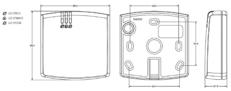 Czytnik zbliżeniowy ROGER PRT66LT