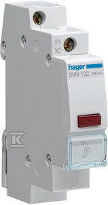 Lampka sygnalizacyjna, 230V AC, Czerwony LED HAGER SVN122