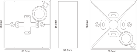 Obudowa BK-2 SCOT do montażu natynkowego przycisków SCOT BT-2, BT-2D, BT-2N
