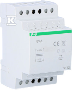 TR-12-TRAFO SIEC.230/12V~,0,66A,8VA,TH35