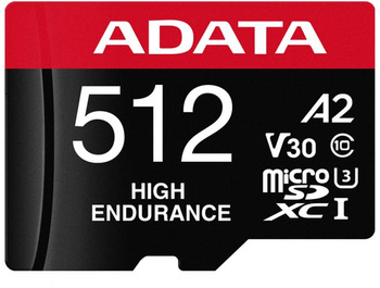 Adata Karta microSD High Endurance 512GB UHS1 U3 V30 A2 100/85MB/s + Adapter