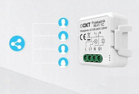 Moduł OXT mini przekaźnik 1 obw. bez N ZigBee Tuya
