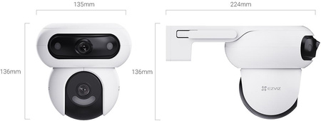 Kamera IP Ezviz HB90 z panelem solarny 8W dual 4MP+4MP Wi-Fi AOV