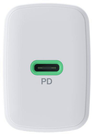 ŁADOWARKA SIECIOWA Greencell PowerSource Solo30 30W 1xUSB-C PD 3.0 QC 4.0+ biała