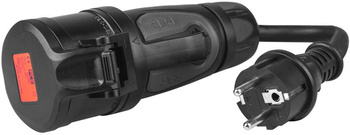 Przejściówka Adapter Siłowy Green Cell Czerwony CEE 16A 400V 5P Do Schuko 230V EVAK01