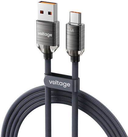 Kabel USB-A / USB-C Voltage PureCrystal 66W 100cm czarny