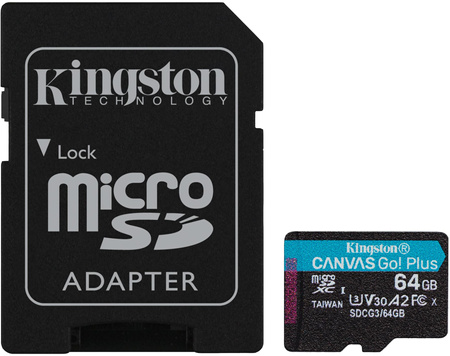 Karta pamięci microsd kingston canvas go plus microsdxc C10 UHS-I 64GB