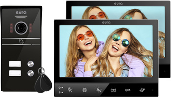 WIDEODOMOFN EURA VDP-80C5 2-rodzinny,czarny