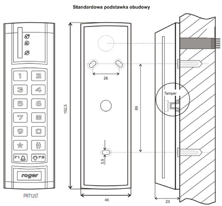Czytnik zbliżeniowy ROGER PRT12LT
