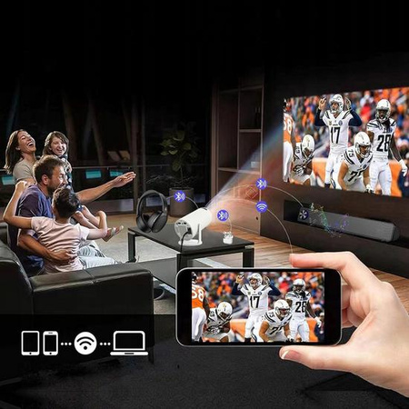 Przenośny Projektor Zenwire R1 Full HD Android Wifi Bluetooth Obrotowy