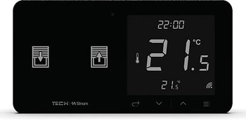 Przewodowy regulator pokojowy z włącznikiem rolet biały WZR-02ML Tech Sterowniki