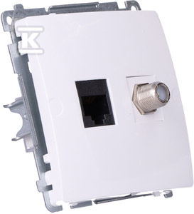 GN.ANTENOWE F+RJ45 K.6 BIAŁY BASIC