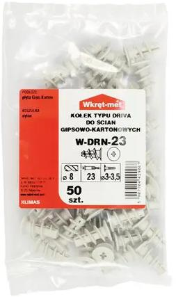 Kołek Nylonowy W-DRN-23 Do Mocowania W Płytach Kartonowo-Gipsowych Driva 50szt.