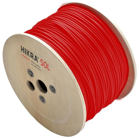 Przewód kabel solarny 4mm2 HIS, Hikra (H1Z2Z2-K) Czerwony 1m