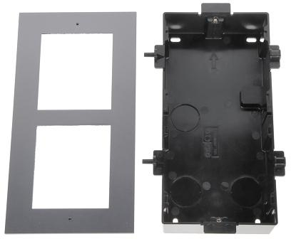 Ramka z puszką do montażu podtynkowego 2-modułowa Hikvision DS-KD-ACF2/Plastic