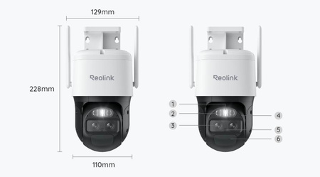 Kamera IP Reolink Trackmix B770 akumulatorowa (4MP+4MP) 8MP Wi-Fi