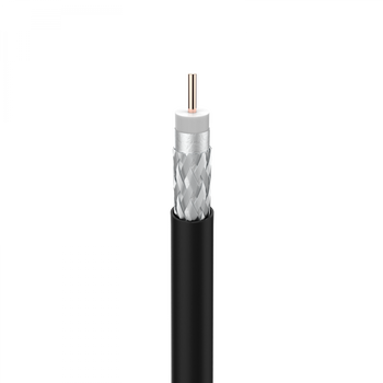 KABEL KONCENTRYCZNY Televes T-100 PE Fca KLASA A - 1m czarny