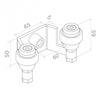 Uchwyt PSG 60.023 60mm górny do bram przesuwnych (2 rolki)