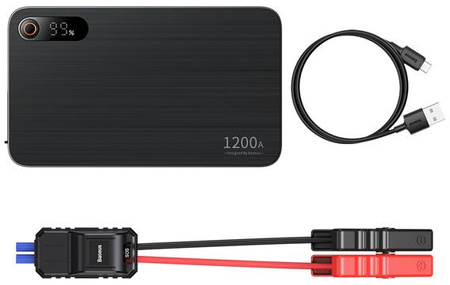 Powerbank Baseus Super Energy Pro+ Jump Starter C00245700111-00 12000mAh 12V 1200A + KABLE KROKODYLKI