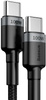 KABEL USB-C / USB-C Baseus Cafule CATKLF-ALG1 200cm 100W 5A PD 2.0 QC 3.0 CZARNO-SZARY W OPLOCIE