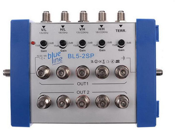 Rozgałęźnik 2 x 5 sat blue line BL5-2SP